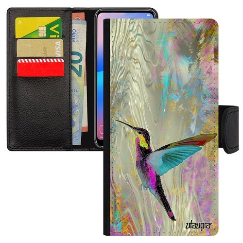 фото Чехол книжка на мобильный galaxy s7 edge, "колибри" природа птицы utaupia