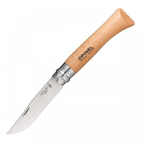 Нож складной OPINEL №10 Beech (123100) коричневый нож складной opinel slim line 08 bubinga коричневый