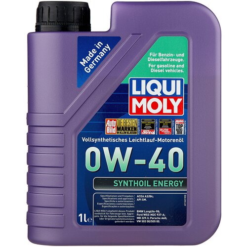 Моторное масло LIQUI MOLY Synthoil Energy 0W-40 1 л