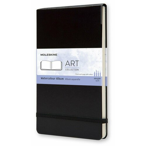 Блокнот для акварели Moleskine WATERCOLOUR ALBUM A5 ARTMM804 72 стр. 13x21 см, черный