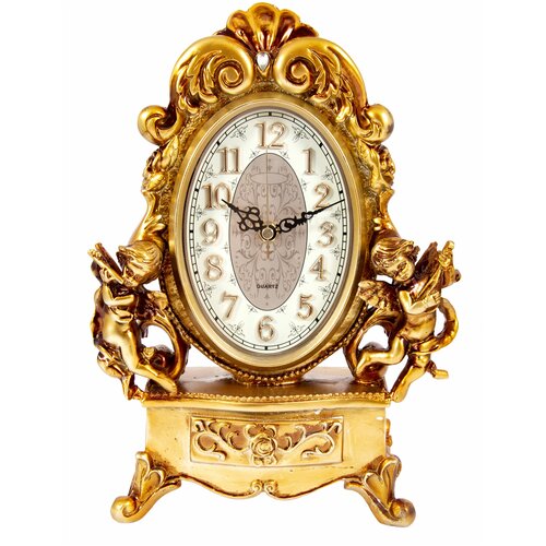 фото Часы каминные русские подарки рококо 59105 золотистый