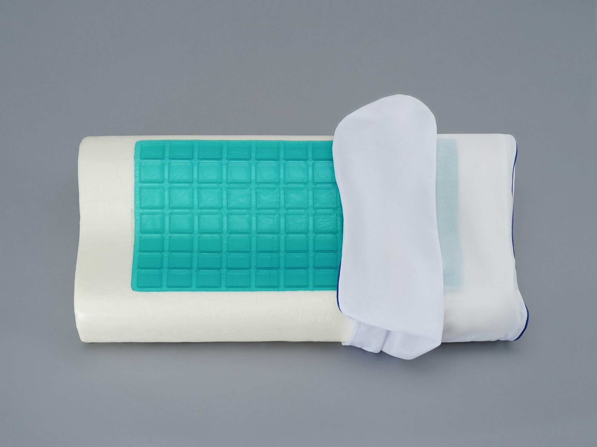 Подушка Arya Home для сна с эффектом памяти гелевая в сумке 50X30X10 Memory Foam