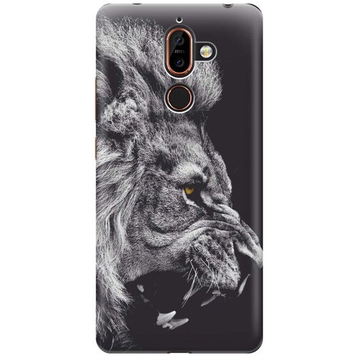 фото Cиликоновый чехол на nokia 7 plus / нокиа 7 плюс с принтом "морда льва" gosso