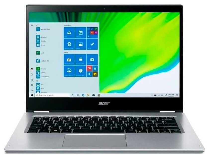 14" Ноутбук Acer Spin 3 SP314-54N-31MF (1920x1080, Intel Core i3 1.2 ГГц, RAM 4 ГБ, SSD 256 ГБ, Win10 Home), NX.HQCER.006, серебристый