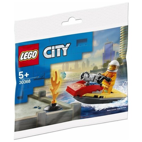 LEGO City 30368 Fire Rescue Water Scooter, 32 дет. lego city командирская машина пожарной службы