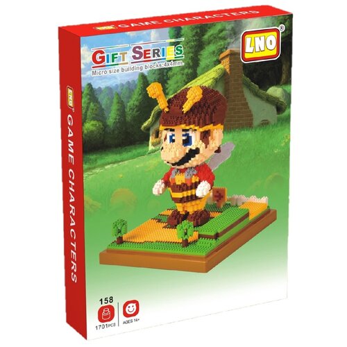 Конструктор Wisehawk  & LNO Супер Марио Пчела 1701 деталь NO. 158 Super Mario Bee Gift Series