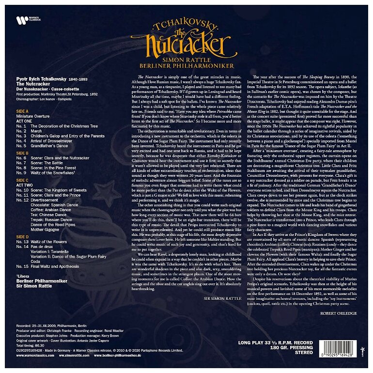 Виниловая пластинка Simon Rattle, Tchaikovsky: Nutcracker (0190295169428) Warner Music Classic - фото №2