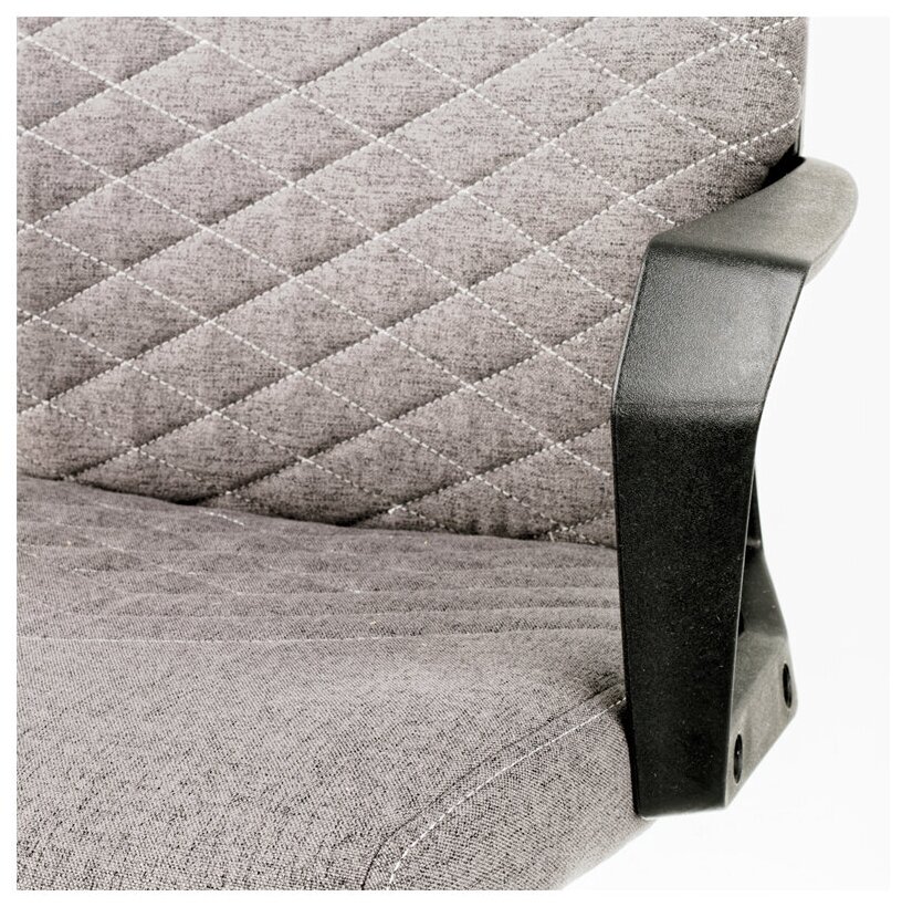 Кресло оператора Helmi HL-М05 "Ambition", ткань серая, пластик черный, механизм качания - фотография № 6