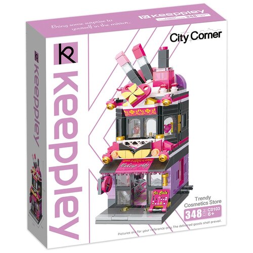 Конструктор Keeppley City Corner C0103 Магазин модной косметики, 348 дет. конструктор магазин косметики 348 дет