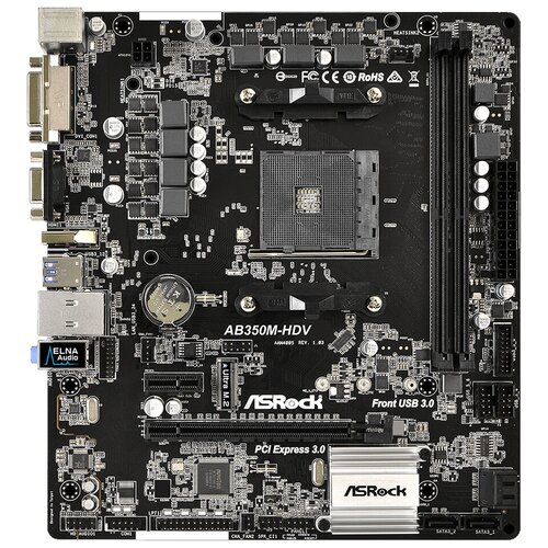 Материнская плата ASRock AB350M-HDV RTL AM4 B350 570400₽