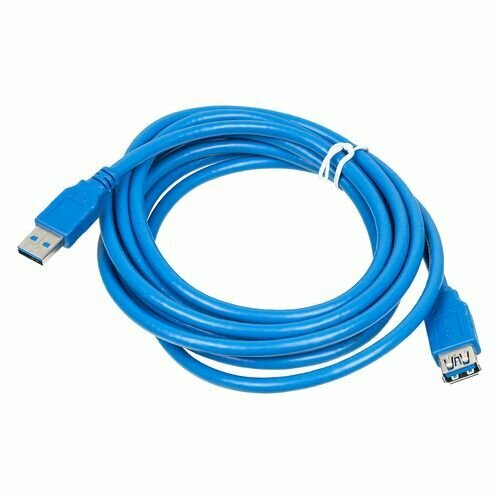Кабель USB3.0 USB A(m) - USB A(f), 3м, синий