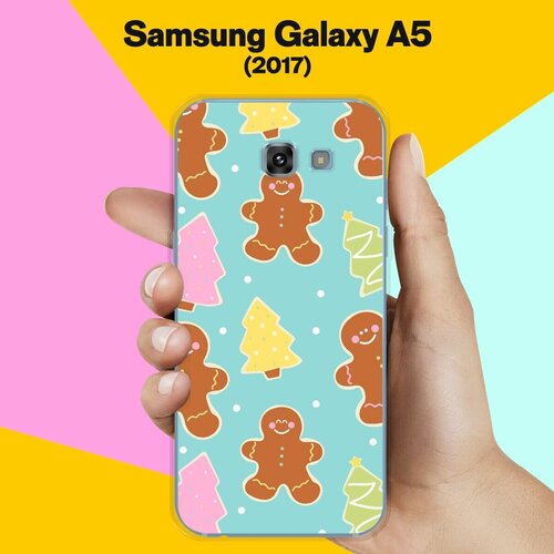 Силиконовый чехол на Samsung Galaxy A5 (2017) Пряни и Елки / для Самсунг Галакси А5 2017 жидкий чехол с блестками деда мороз в санках на samsung galaxy a5 2017 самсунг галакси а5 2017