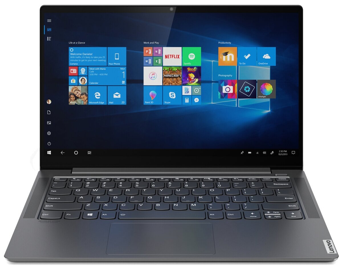 Ноутбук Lenovo Yoga S740-14IIL Intel Core i5 1035G4 1100MHz141920x10808GB256GB SSDDVD нетIntel Iris Plus GraphicsWi-FiBluetoothWindows 10 Home 81RS0072RU Grey
