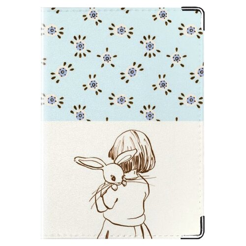 Обложка для паспорта TINA BOLOTINA Девочка и Зайчик
