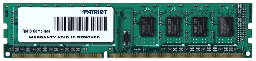 Оперативная память Patriot Memory SL 4 ГБ DDR3L 1600 МГц DIMM CL11 PSD34G1600L81