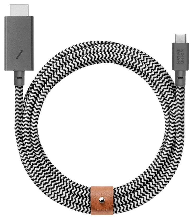 Кабель Native Union Belt Lightning на USB, 3 м, зебра