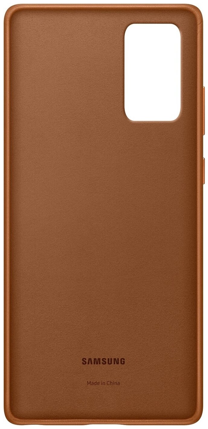 Чехол (клип-кейс) SAMSUNG Leather Cover, для Samsung Galaxy Note 20, коричневый [ef-vn980laegru] - фото №4