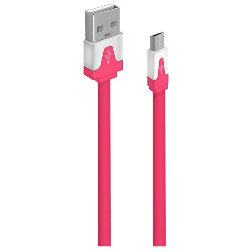 Кабель OXION USB - microUSB (OX-DCC328), 1 м, розовый кабель microusb 1м gmini gm mel400flpb плоский розовый