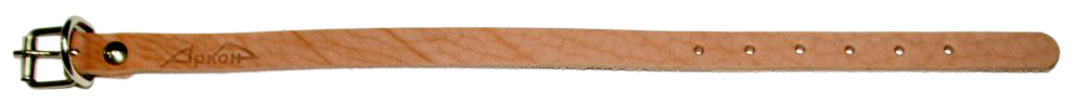 Аркон Ошейник кожаный 14/1, размер 22-29 см x 14 мм, цвет натуральный, о14/1, один слой кожи