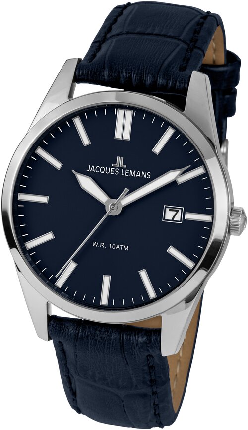Наручные часы JACQUES LEMANS Classic 1-2002F, синий, серебряный