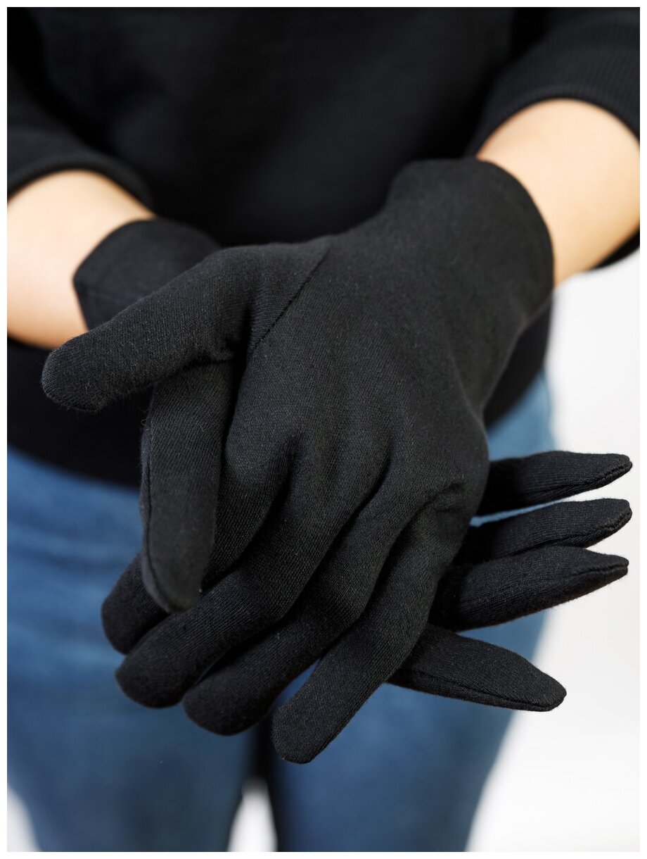 Перчатки хлопковые Safe-Store, черные, размер XL (3 пар в уп.) - фотография № 3