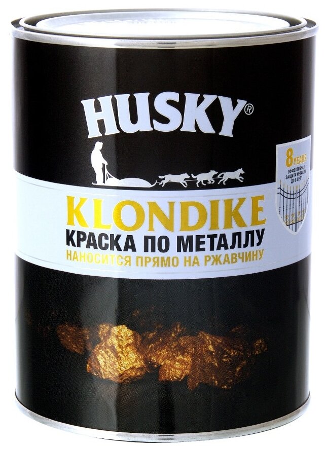 Краска по металлу Husky Klondike матовая белая RAL 9003, 0,9л