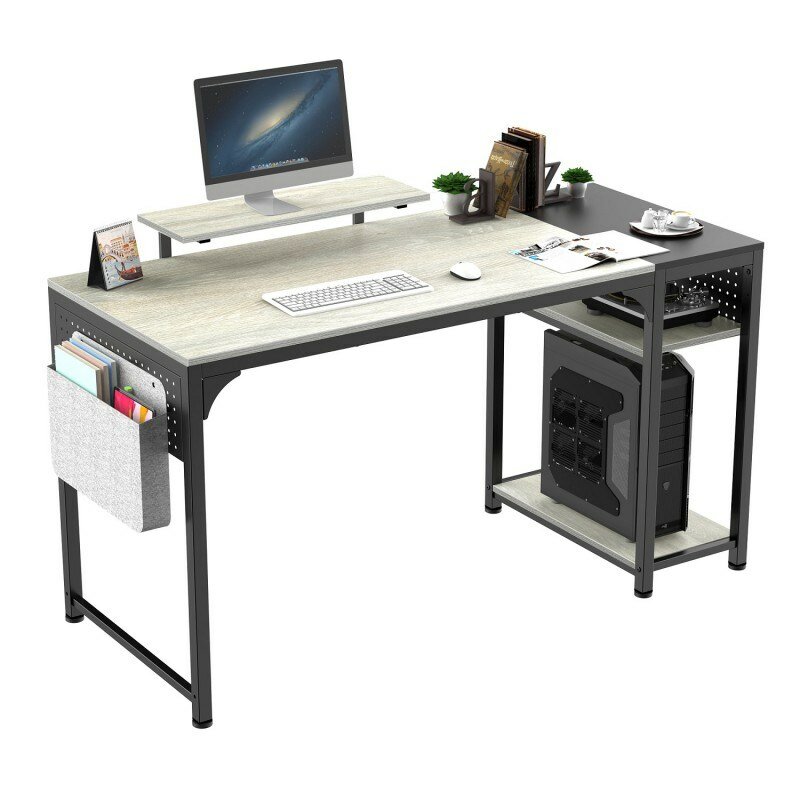 Eureka Ergonomic компьютерный стол ZX-SS120B-RBB/ZX-SS140B, ШхГхВ: 140х60х76.2 см, цвет: grey - фотография № 13