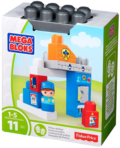 Конструктор Mega Bloks Storytelling DYC56 Полицейский участок, 11 дет.