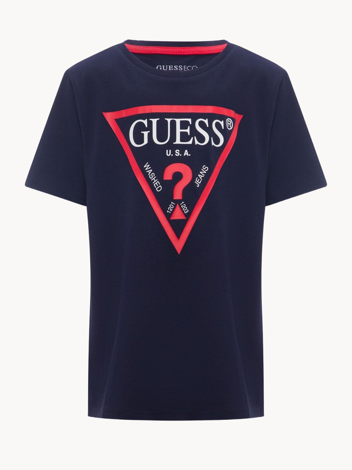 Футболка GUESS SS T-Shirt_Core, размер 10 лет, синий/красный