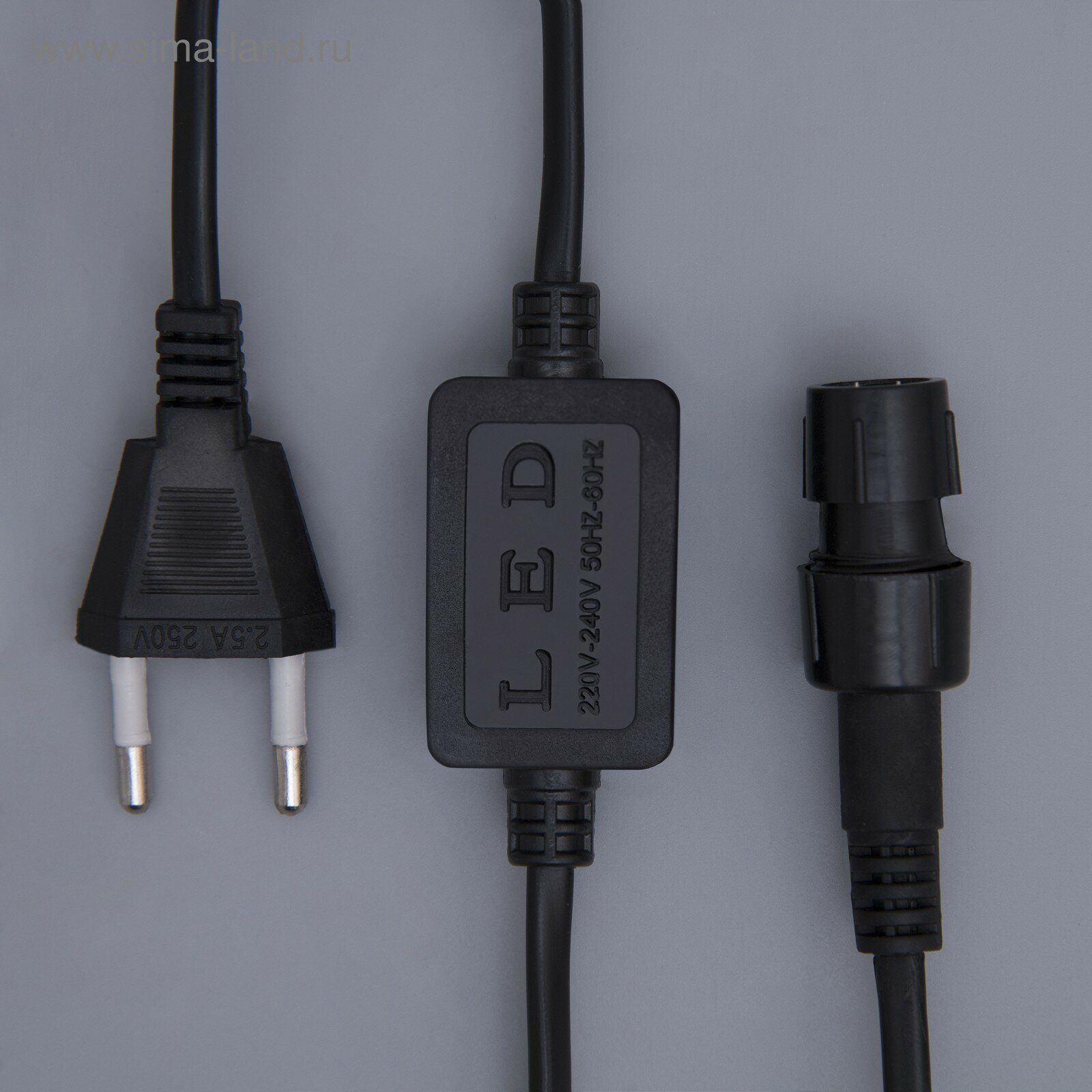 Шнур питания Luazon Lighting для светового шнура 11 мм, 2-pin, 220 В, 767715