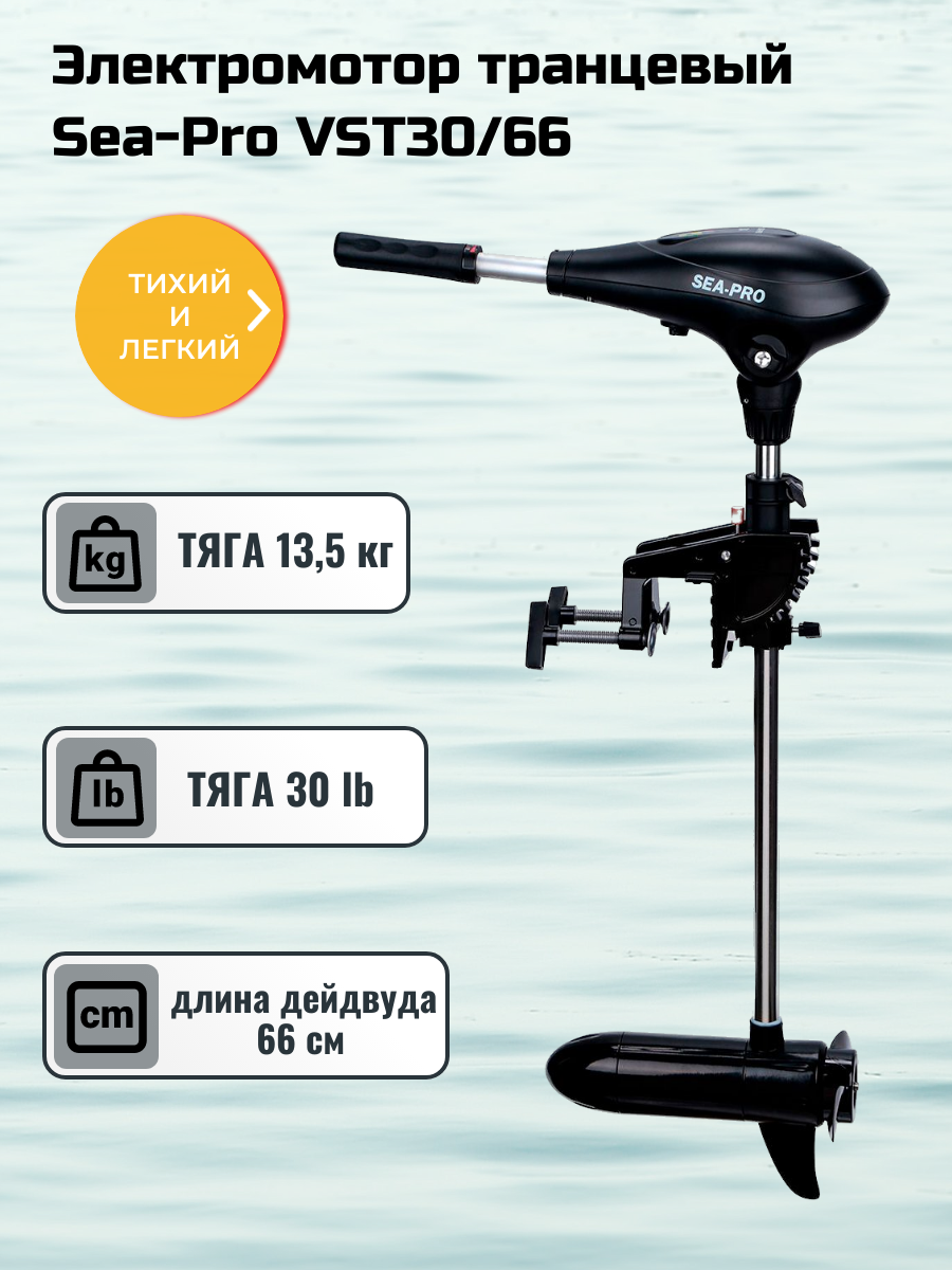 Электромотор транцевый Sea-Pro VST30/66