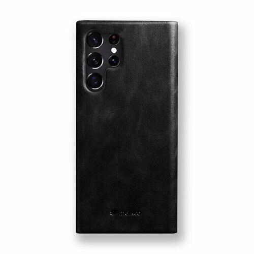 фото Кожаный чехол накладка melkco для samsung galaxy s22 ultra - snap cover, черный wf