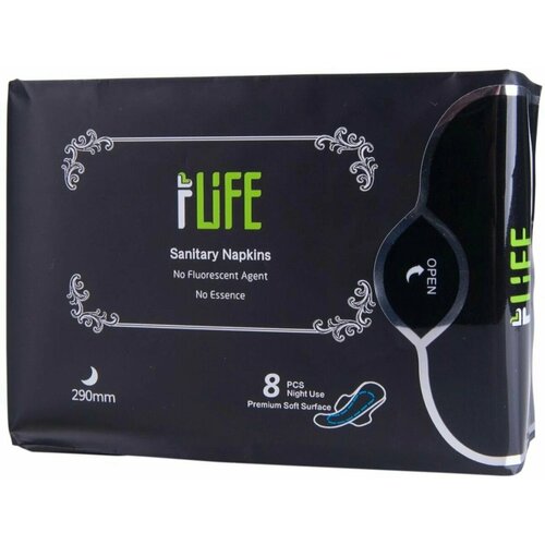 ILife Greenleaf Анионовые гигиенические прокладки ночные 8 шт./уп.