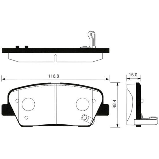 Колодки тормозные задние Sangsin Brake для Hyundai Santa Fe II / Kia Sorento 2009->, 4 шт