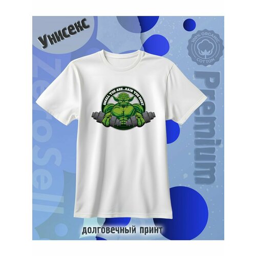 Футболка йода gym, размер XXS, белый