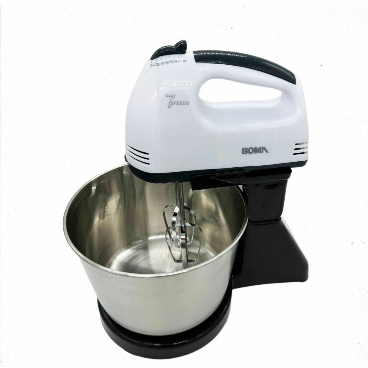 фото Миксер ручной кухонный с металлический чашей 260W / 7 скоростных режимов