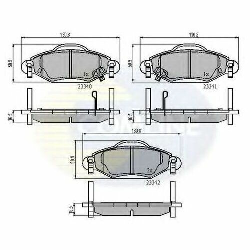 Комплект передних тормозных колодок Comline CBP31152 для Toyota Yaris, Yaris Verso