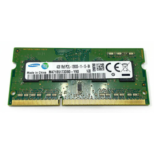 Оперативная память DDR3L 4Gb 1600 Mhz Samsung M471B5173DB0-YK0 So-Dimm PC3L-12800S