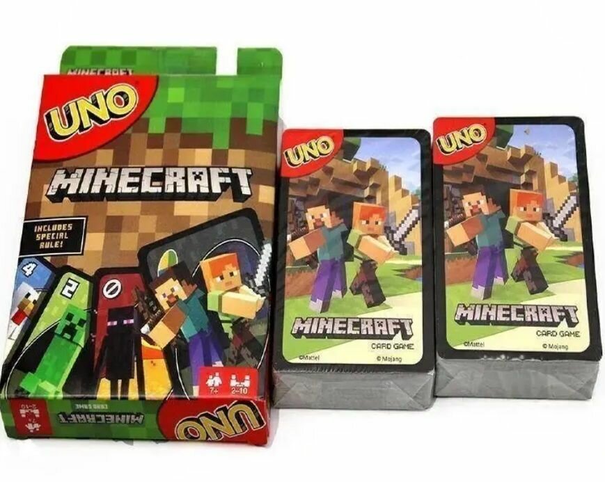 Настольная карточная игра UNO "Minecraft" (УНО Майнкрафт)