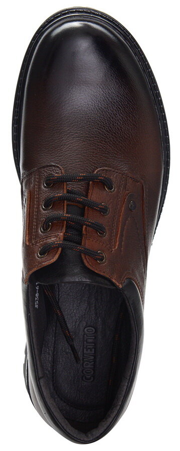 Полуботинки CORVETTO натуральная кожа, размер 46, коричневый — фото 1