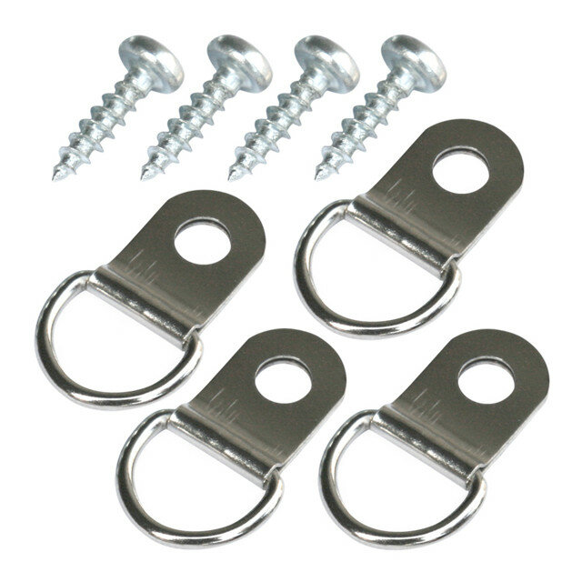 Петля-подвес D-кольцо для картины никелированная 4шт