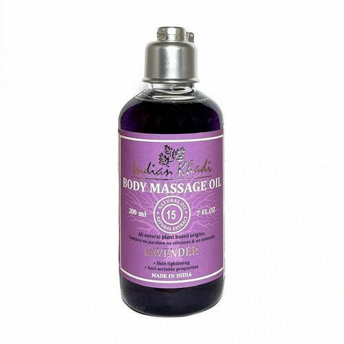 Массажное масло для тела Лаванда Indian Khadi 200мл 694₽