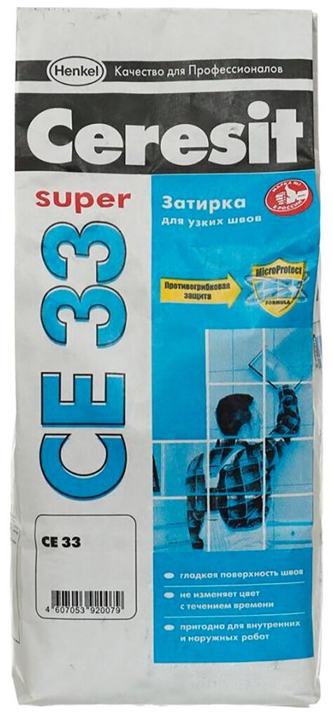 Затирка для узких швов 1-6 мм Ceresit CE 33 Comfort мята 2 кг