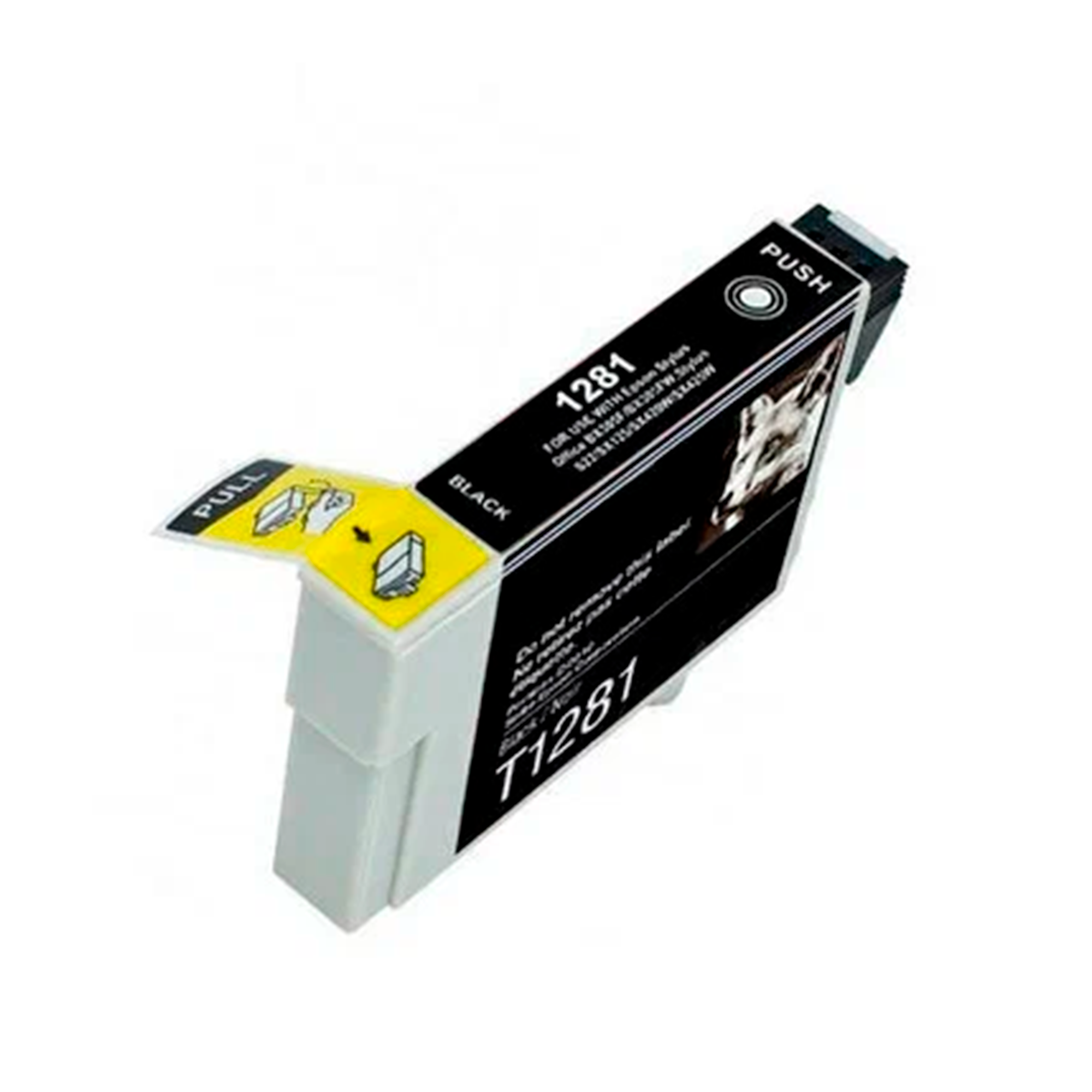 Картридж для Epson T1281, S22, SX125, SX130, SX230, SX235W, SX420W, SX425W, SX430W, SX435W, SX438W, SX440W и др. с чернилами черный новый заправляемый