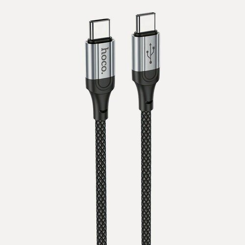 Изображение товара USB-C кабель HOCO X102 Fresh Type-C, 3А, 60W, 1м, нейлон (черный)