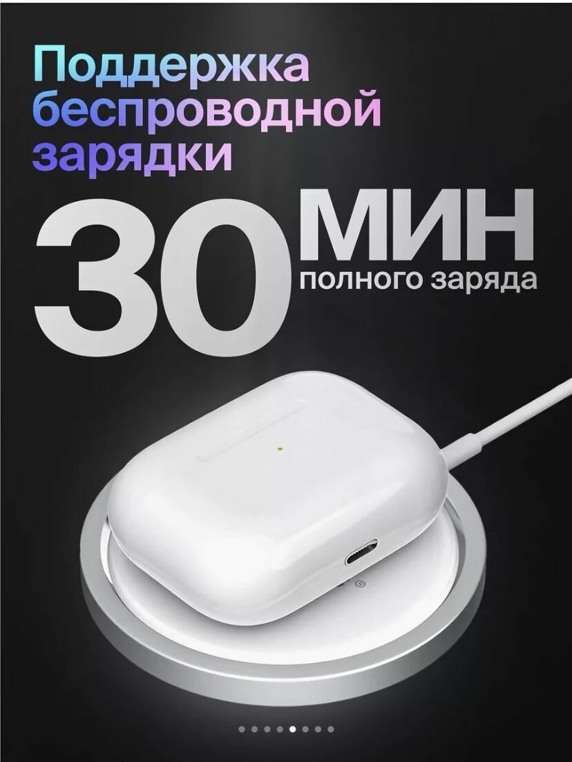 Беспроводные наушники Pods Pro 2 с шумоподавлением для IOS и Android/ Bluetooth — фото 1
