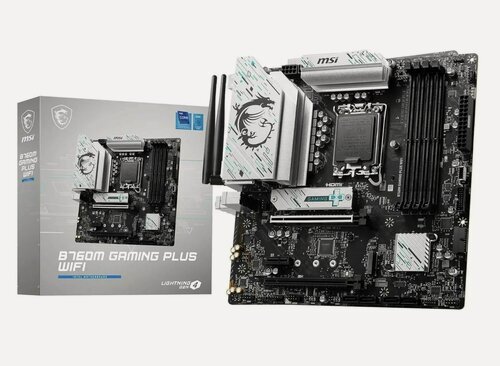 Изображение товара Материнская плата MSI B760M GAMING PLUS WIFI, LGA 1700, Intel B760, mATX, Ret