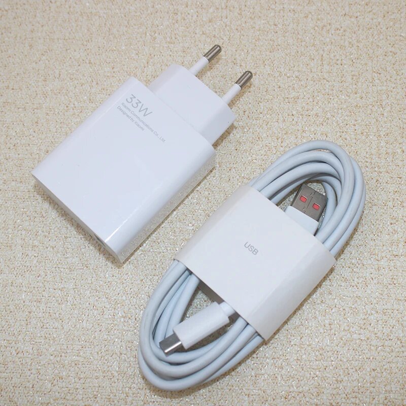 Зарядное устройство POCO X3 pro xiaomi 33 Вт EU, кабель для быстрой турбозарядки типа C для Redmi note 9 pro 10 pro Mi 9 10 11 K30 K40 poco X3 F3 GT, EU Add Cable