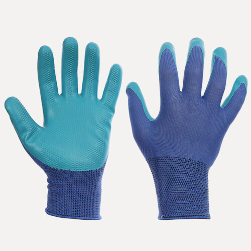 Изображение товара Перчатки садовые INBLOOM с латексным полуобливом, полиэстер, размер 9