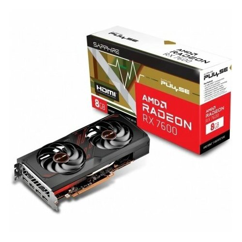 Видеокарта Sapphire RX7600 PULSE 8GB 128-bit GDDR6 HDMI 3xDP 2FAN RTL